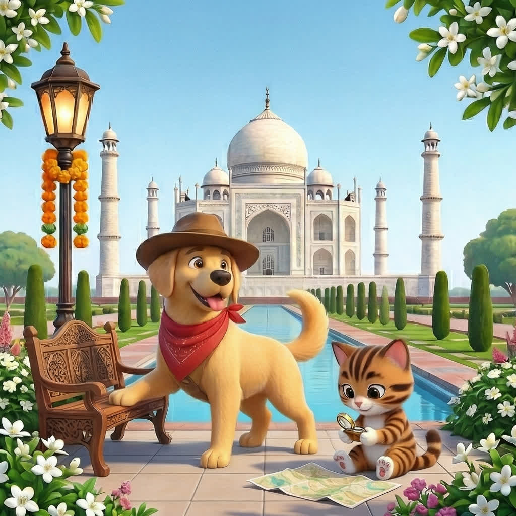 Taj Mahal at sunrise