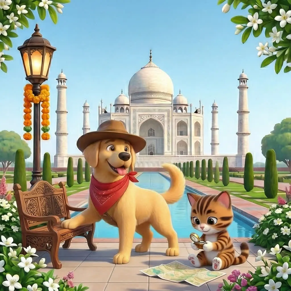 Taj Mahal at sunrise